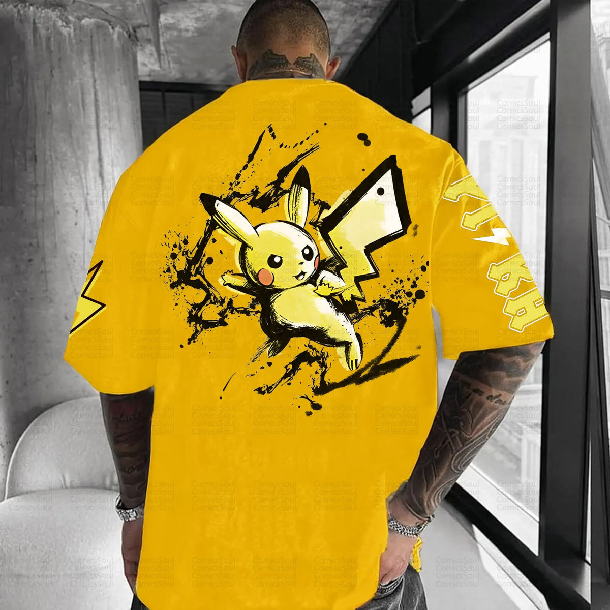 PKM-Unisex Anime Inspired Vintage T-Shirt