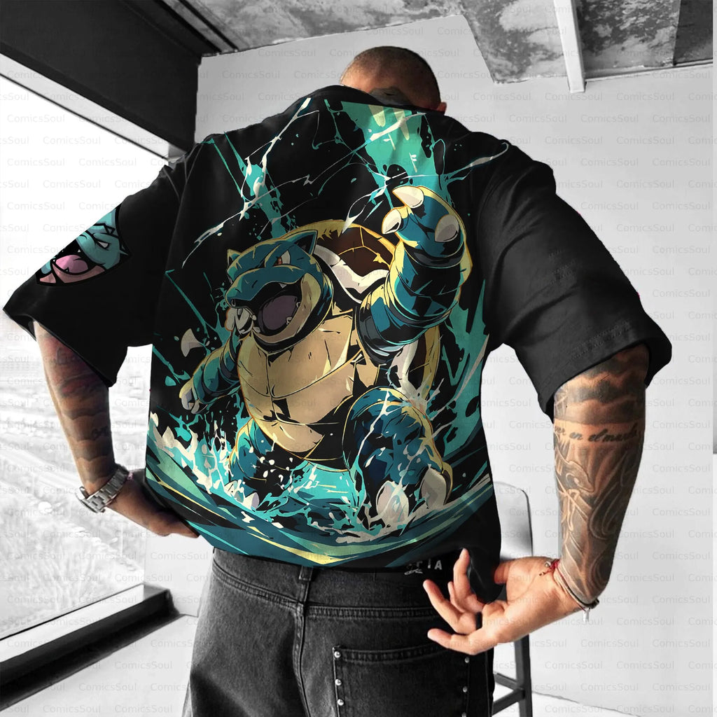 PKM-Unisex Anime Inspired Vintage T-Shirt