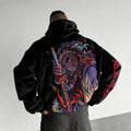 KNY Color-blocked Corduroy Hooded Sweatshirt