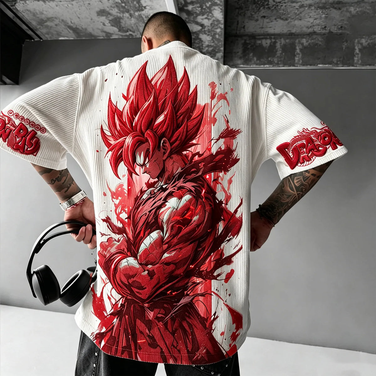 Dragon Ball Unisex Anime Inspired Vintage Corduroy T-Shirt