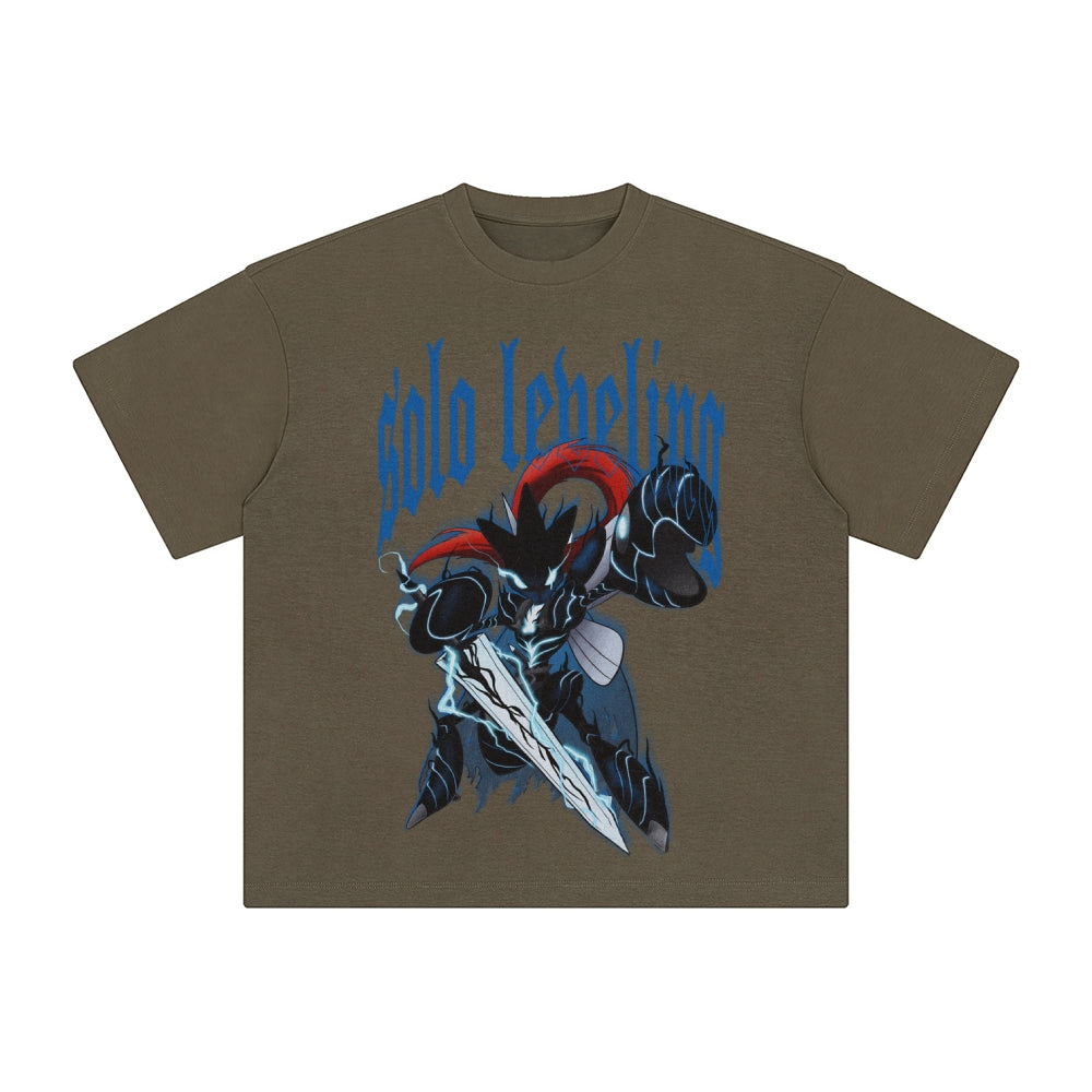 SL-Unisex Anime Inspired Washed  Vintage T-Shirt