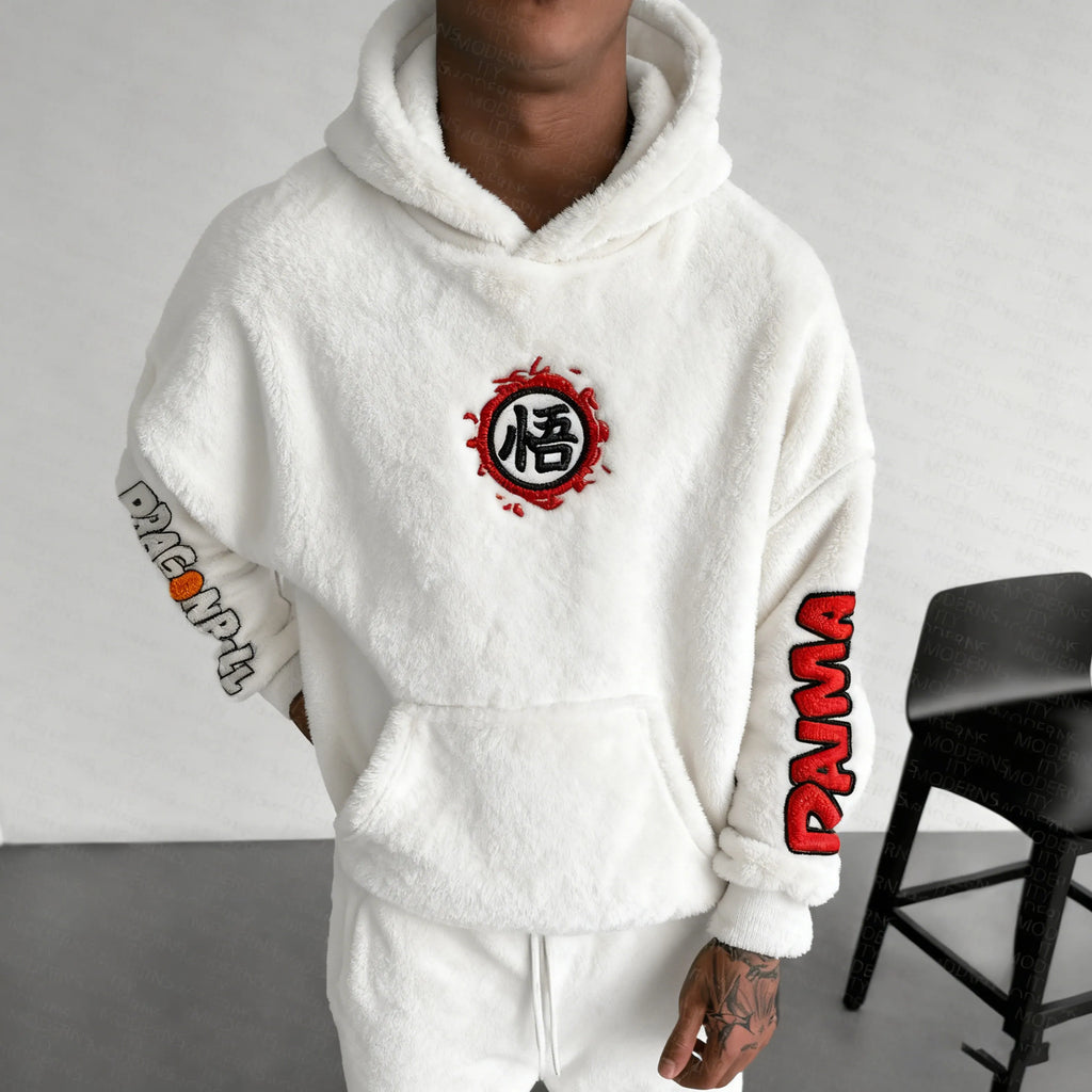 Dragon Ball Color Blocked Plush Hoodie