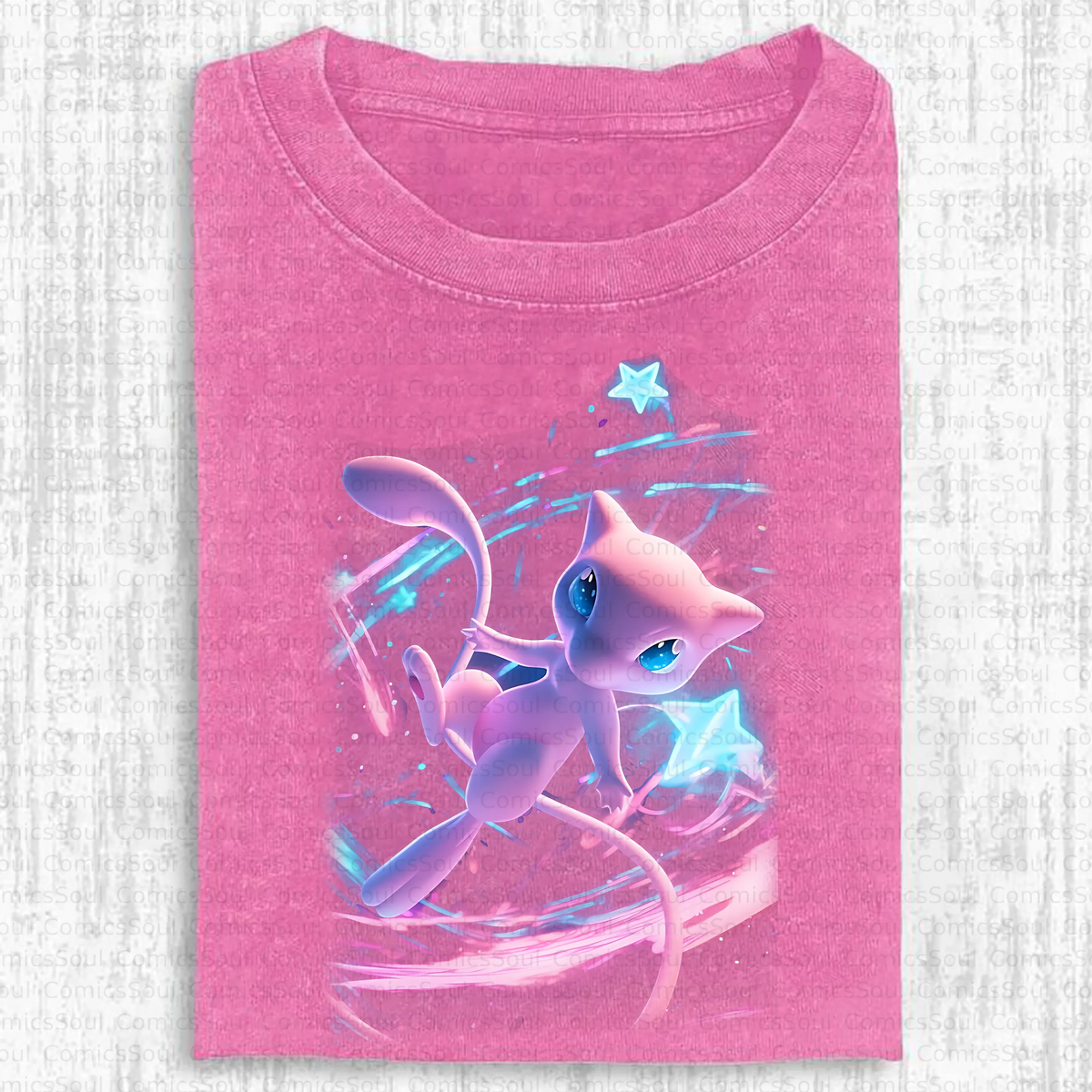 PKM-Unisex Anime Inspired Vintage Washed T-Shirt