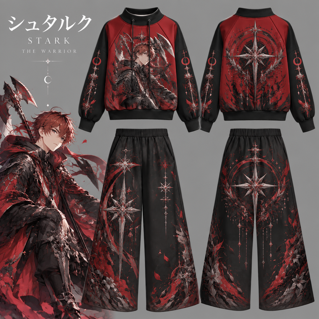 frieren vintage hoodie and shorts set