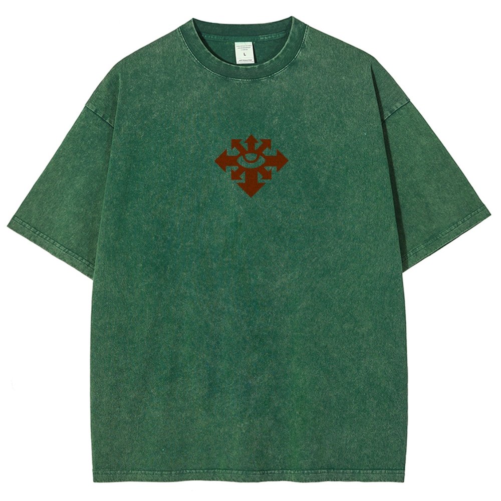Vintage Casual Washed T-Shirt 丨WH40K