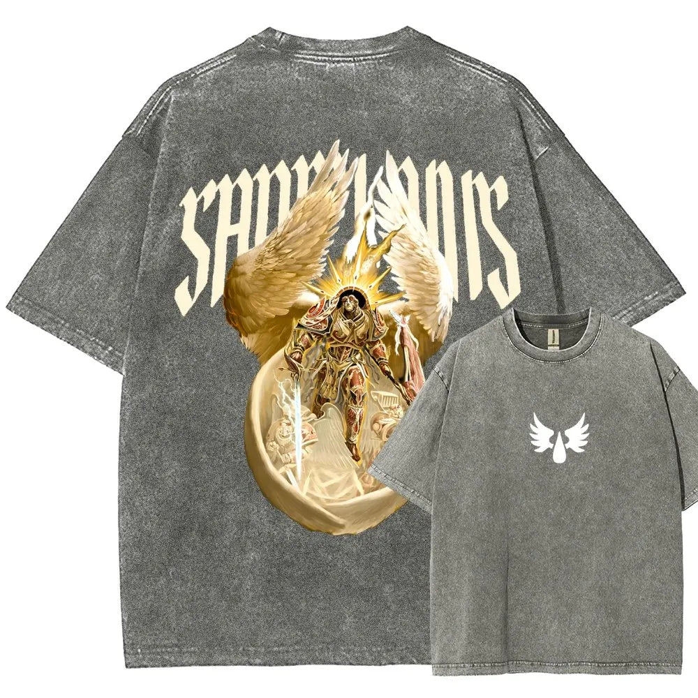 Sanguinius Unisex Fit Washed T-Shirt 丨WH40K