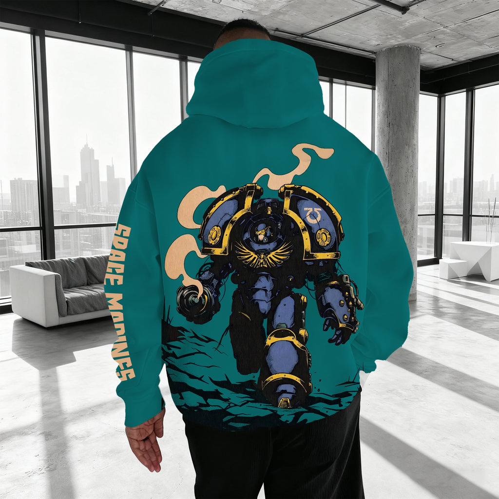 WH40K Game  Streetwear Vintage Plush Hoodie
