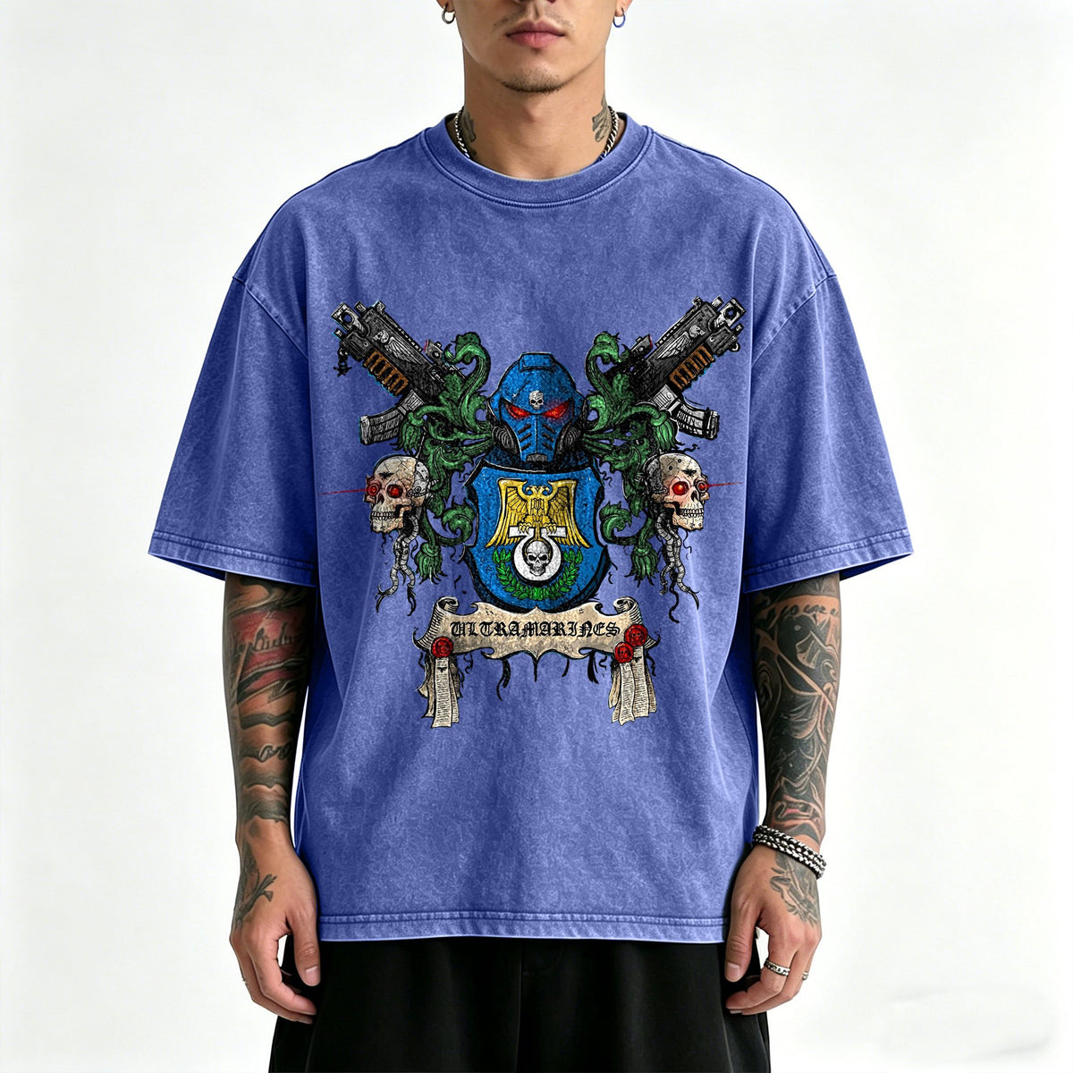 WH40K-Unisex Anime Inspired Vintage Washed T-Shirt