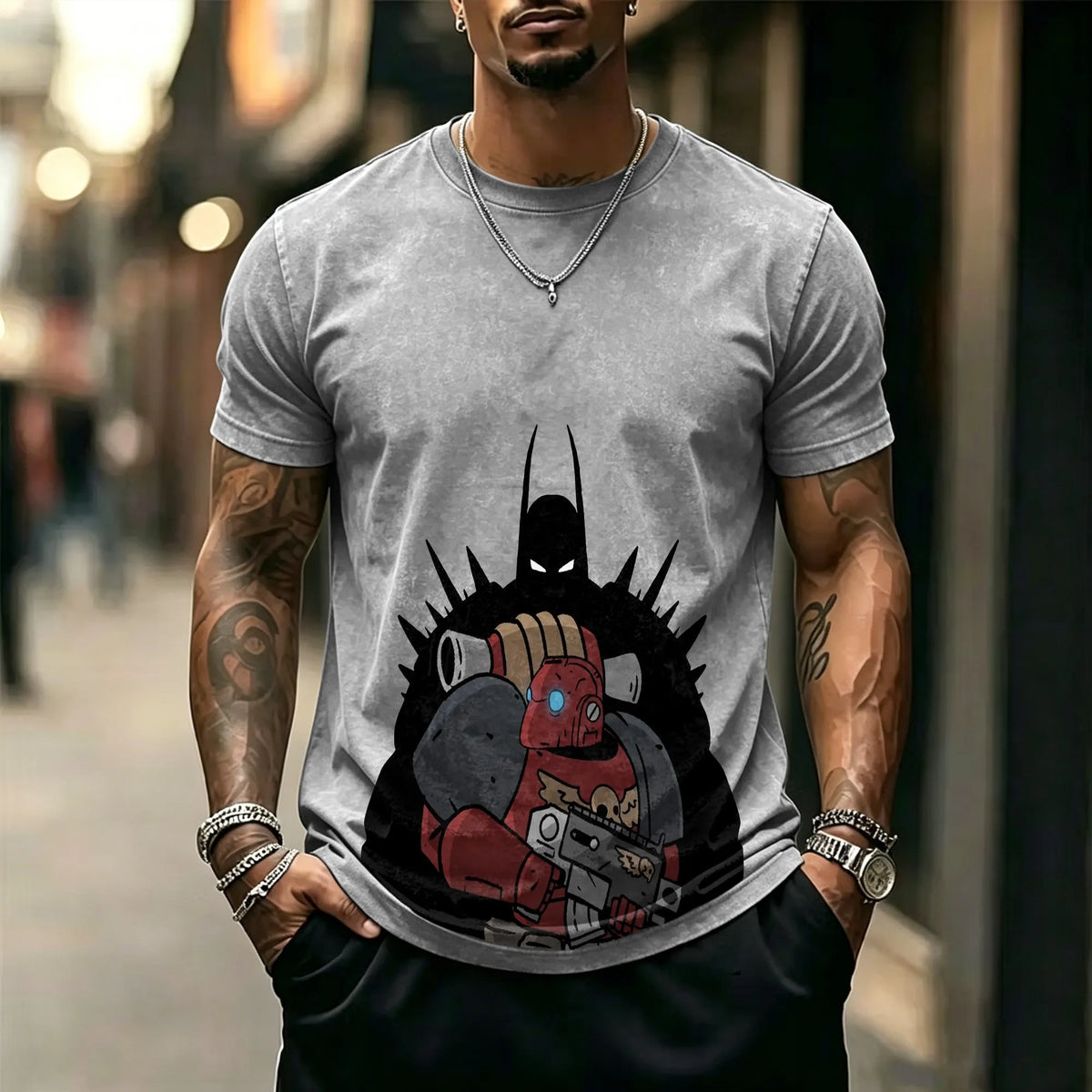 WH40K-Unisex Anime Inspired Vintage Washed T-Shirt
