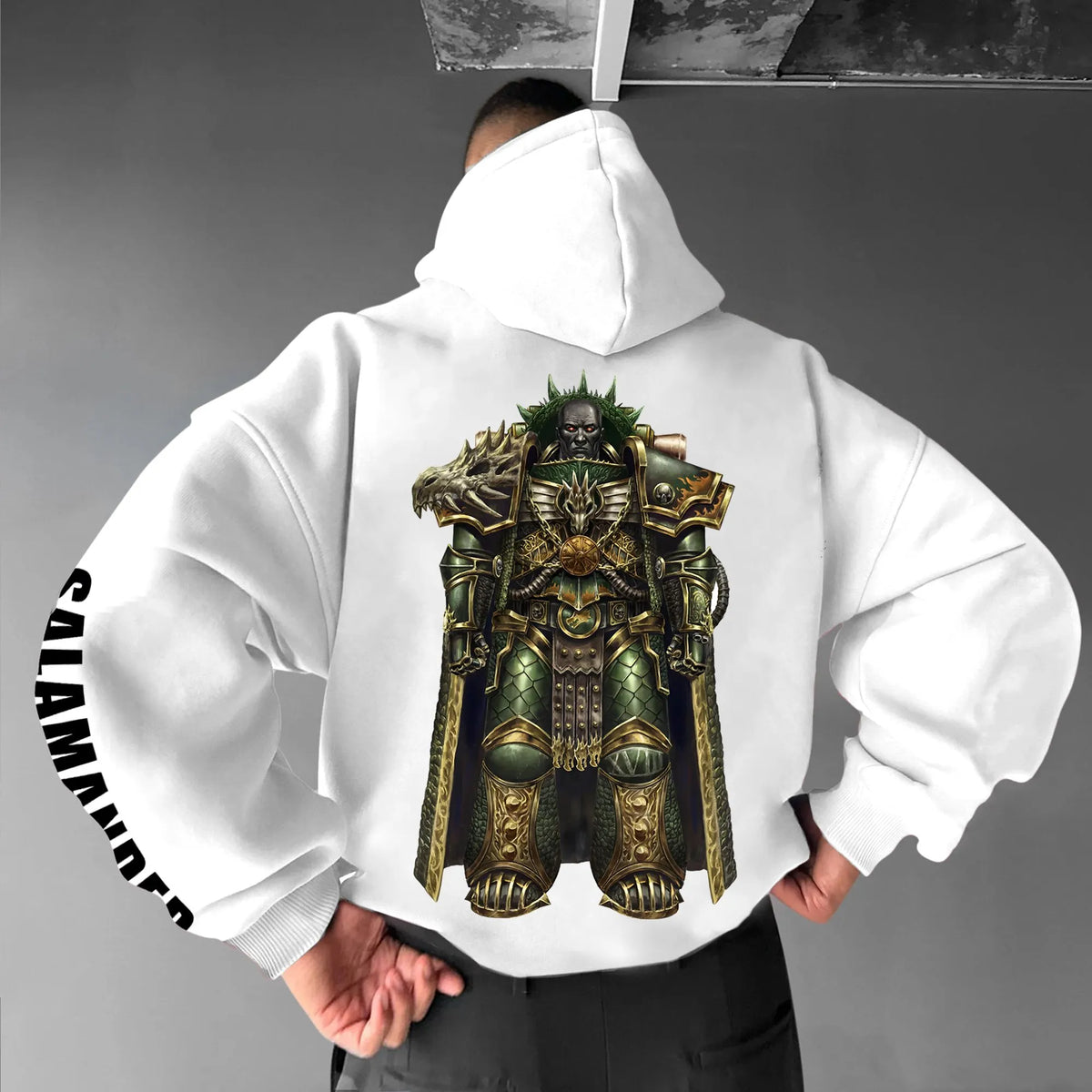 Salamanders-WH40K Game  Streetwear Vintage Plush Hoodie