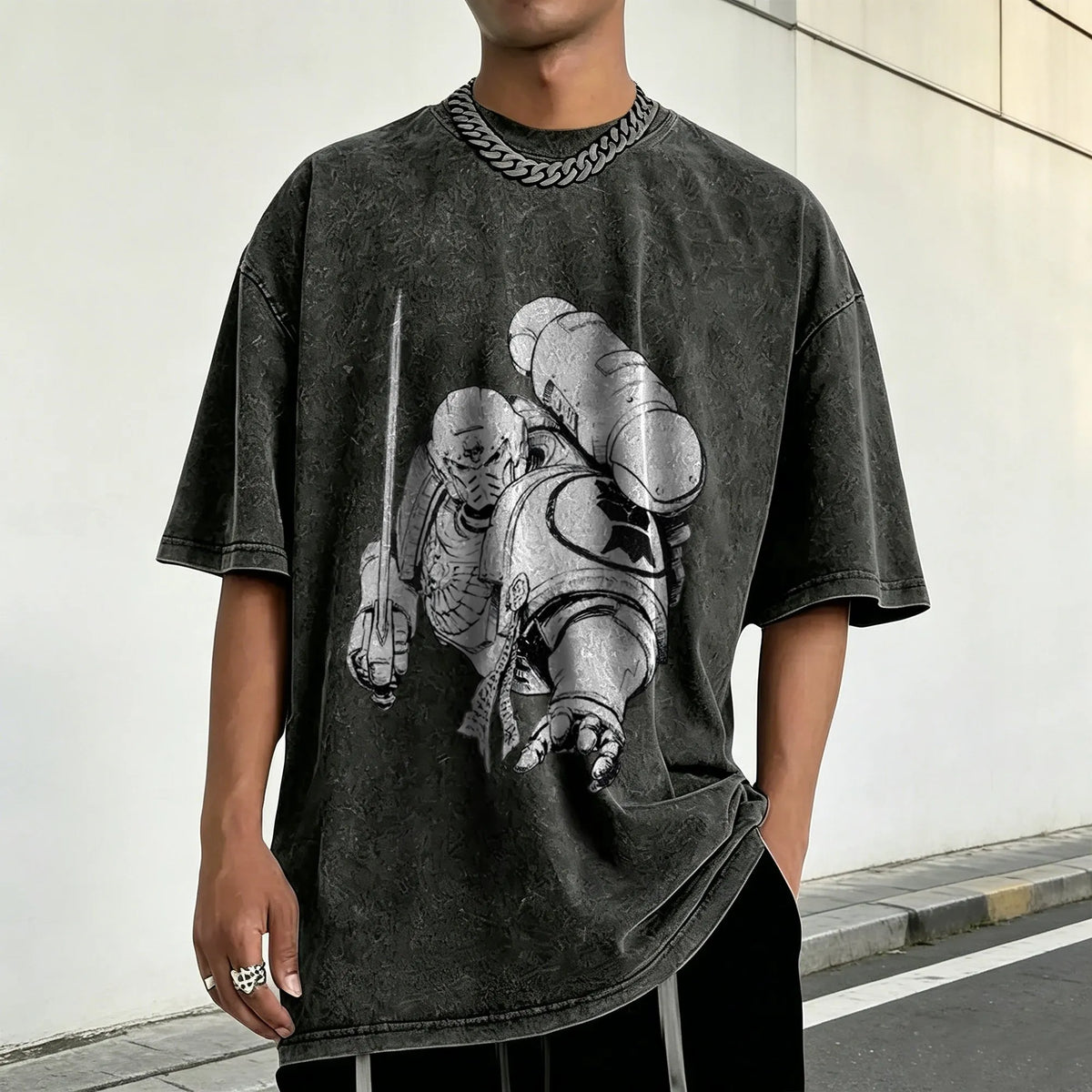 WH40K-Unisex Anime Inspired Vintage Washed T-Shirt