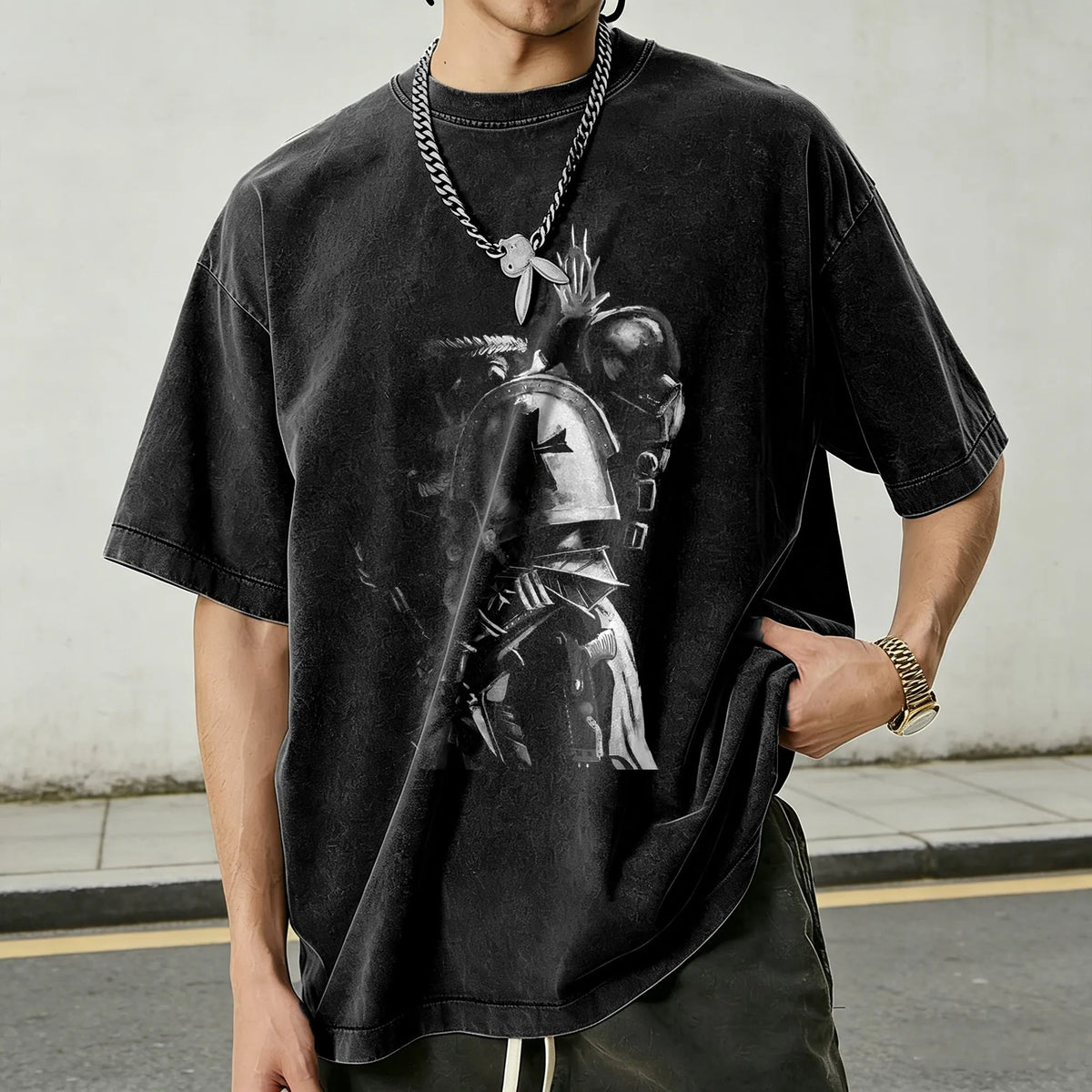 WH40K-Unisex Anime Inspired Vintage Washed T-Shirt