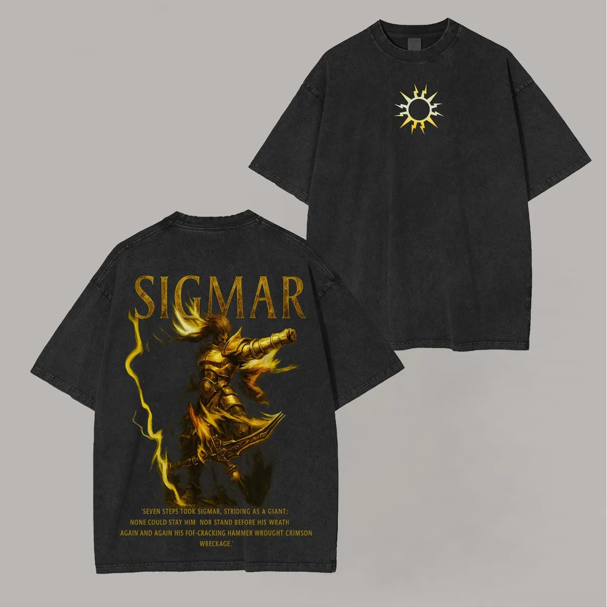 Sigmar Heldenhammer Printed Unisex Washed T-Shirt
