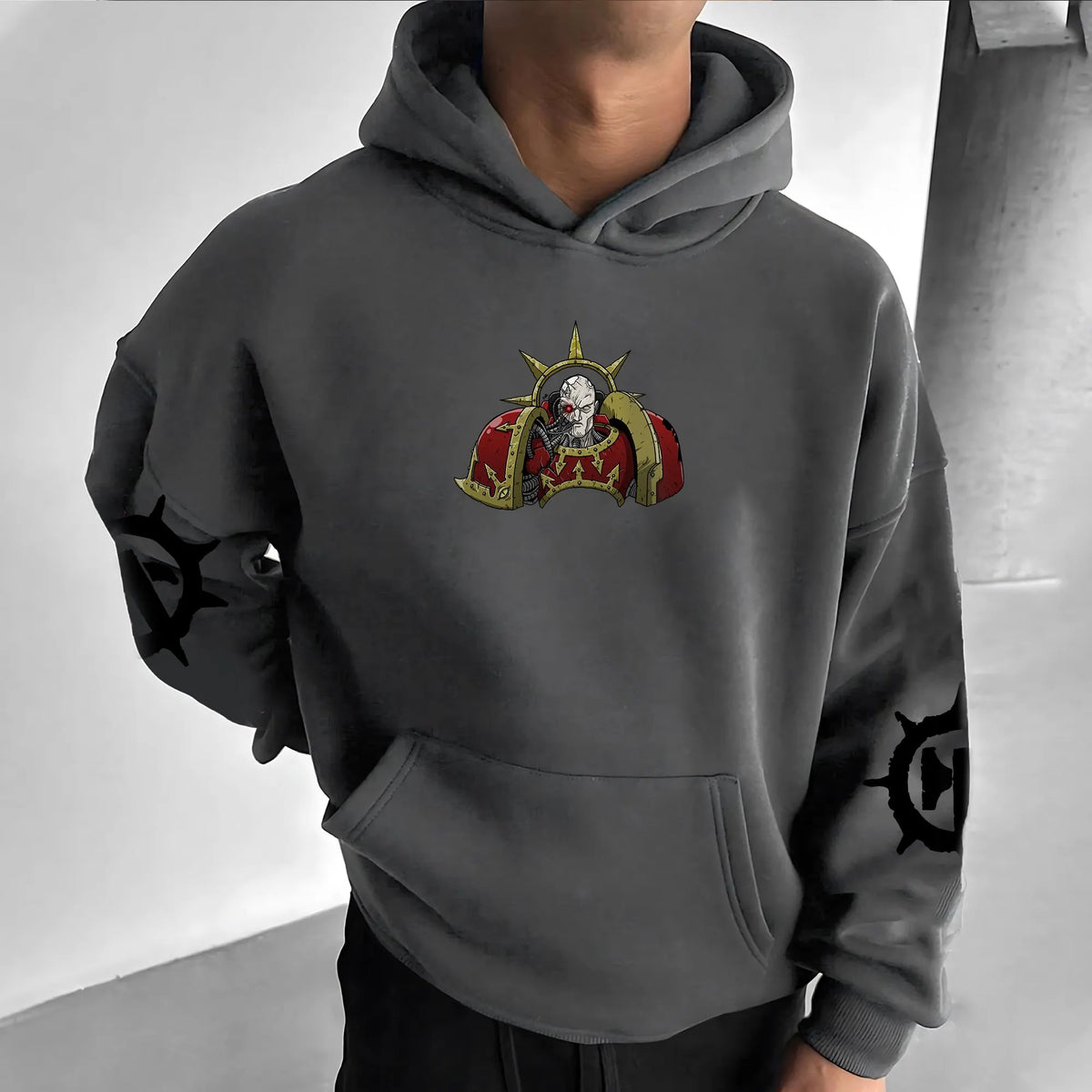 Unisex Anime Graphic Streetwear Vintage Plush Hoodie | WH40K