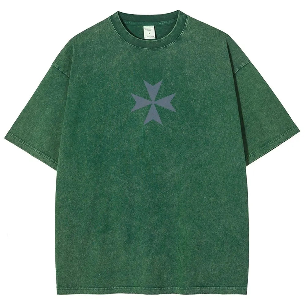 Vintage Casual Washed T-Shirt 2509002319丨WH40K