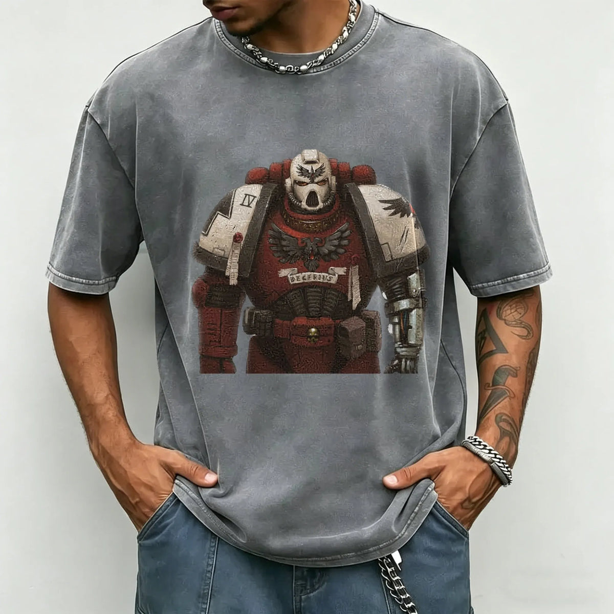 WH40K-Unisex Anime Inspired Vintage Washed T-Shirt
