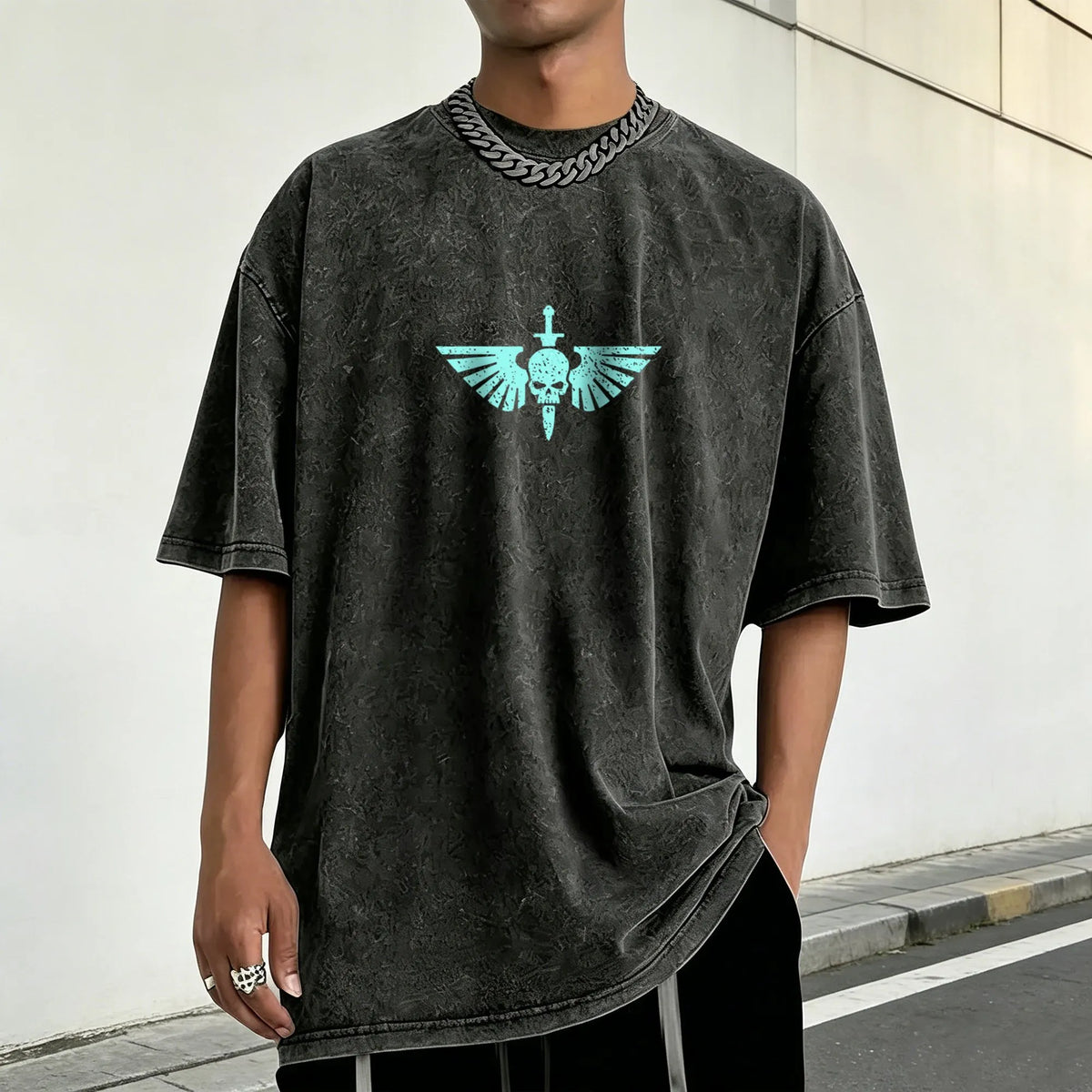 WH40K-Unisex Anime Inspired Vintage Washed T-Shirt