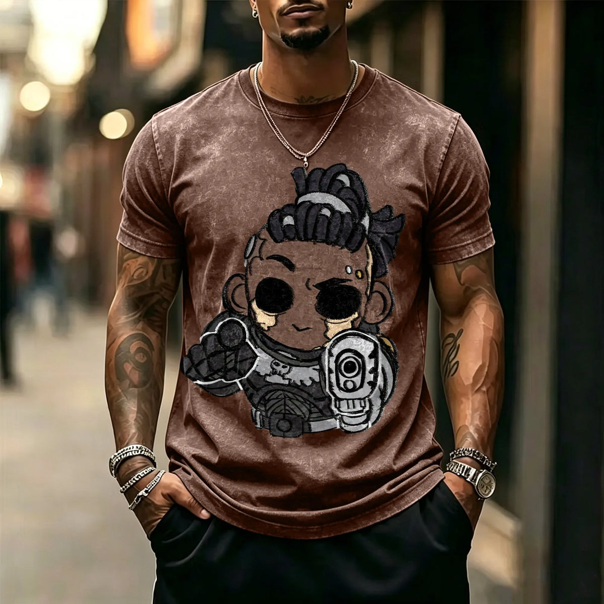 WH40K-Unisex Anime Inspired Vintage Washed T-Shirt