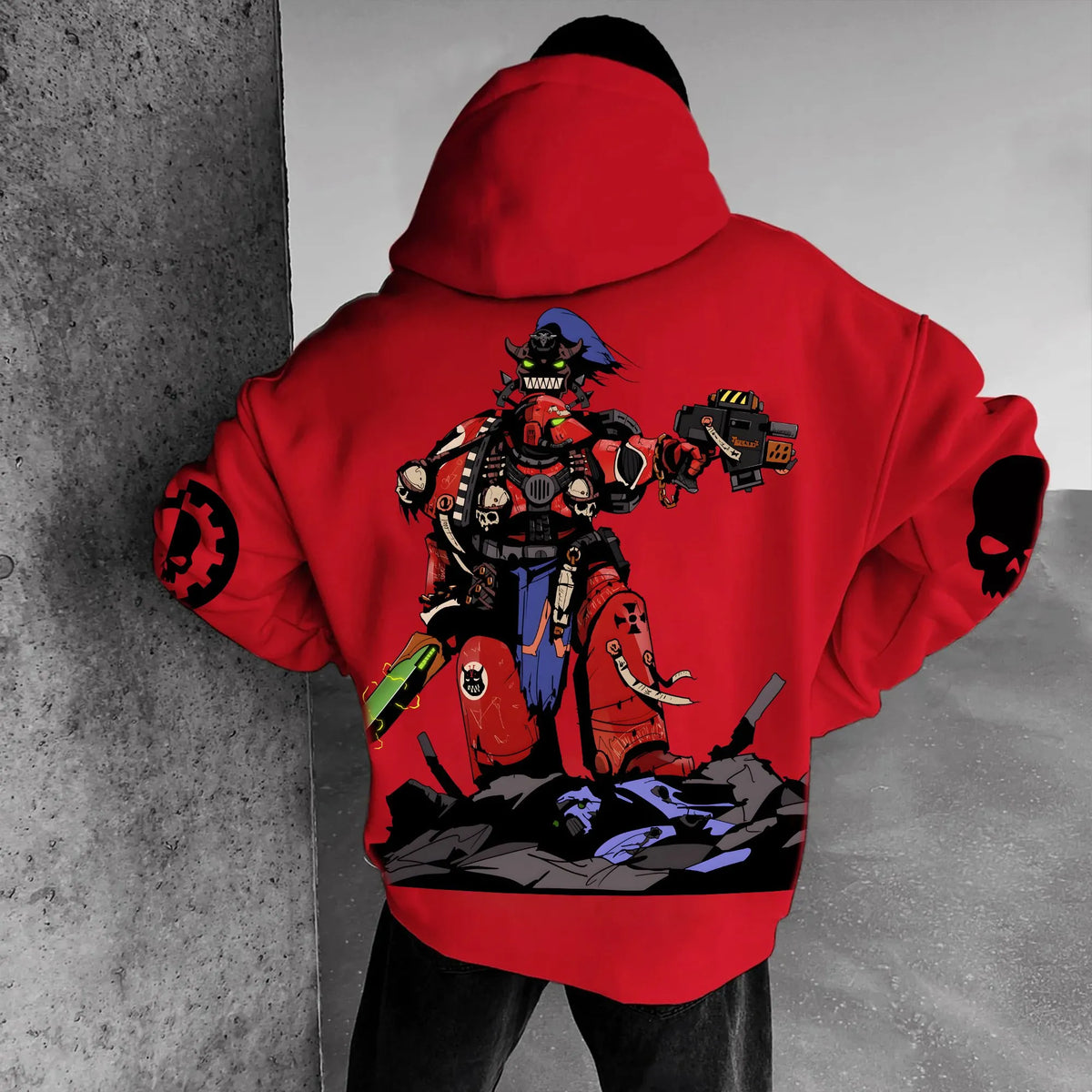 Unisex Anime Graphic Streetwear Vintage Plush Hoodie | WH40K