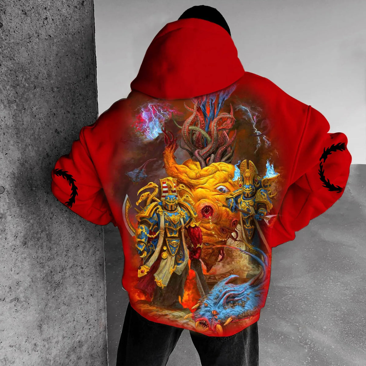 Unisex Anime Graphic Streetwear Vintage Plush Hoodie | WH40K