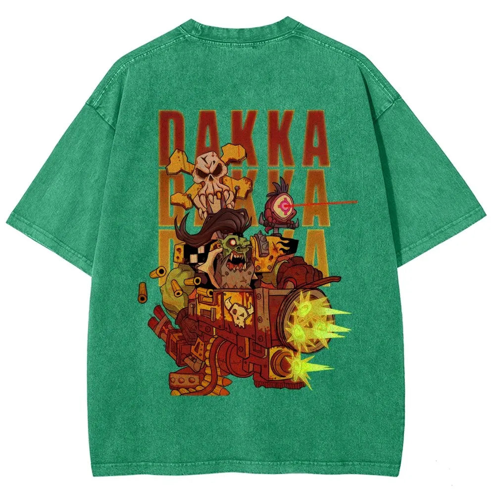 Dakka Vintage Casual Washed T-Shirt 丨WH40K