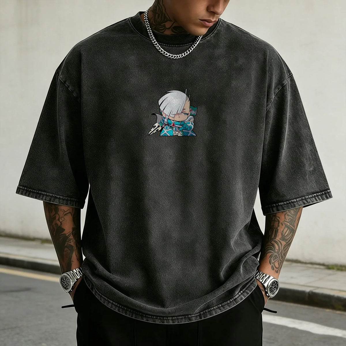 WH40K-Unisex Anime Inspired Vintage Washed T-Shirt