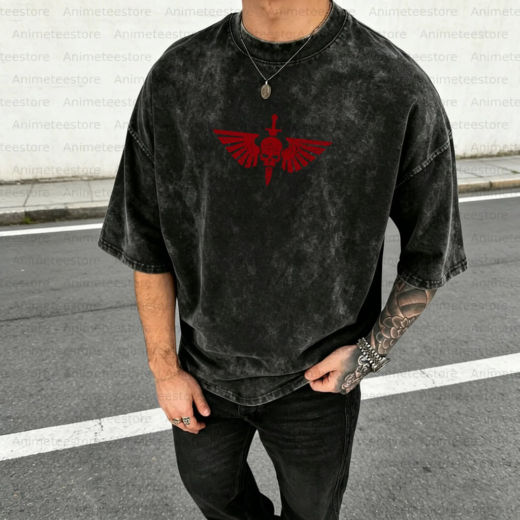 WH40K-Unisex Anime Inspired Vintage Washed T-Shirt