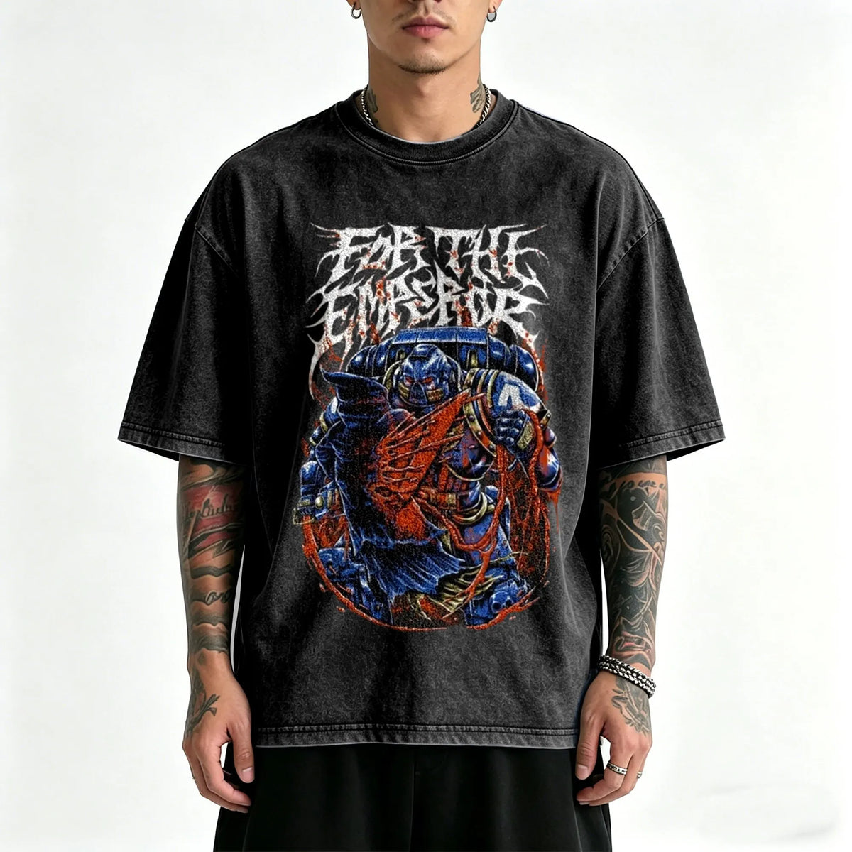 WH40K-Unisex Anime Inspired Vintage Washed T-Shirt