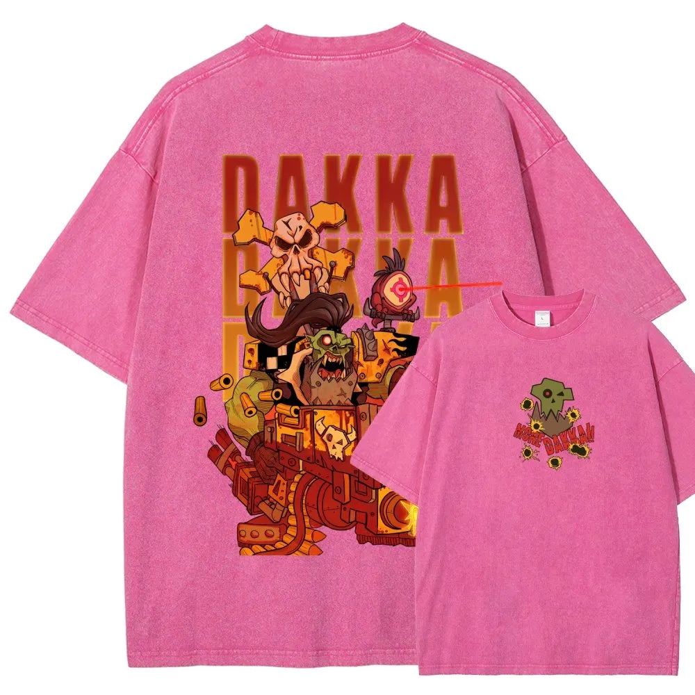 Dakka Vintage Casual Washed T-Shirt 丨WH40K