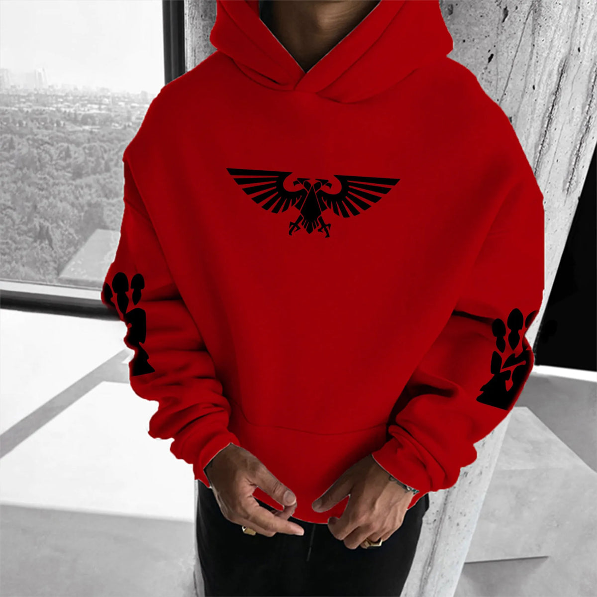 Unisex Anime Graphic Streetwear Vintage Plush Hoodie | WH40K