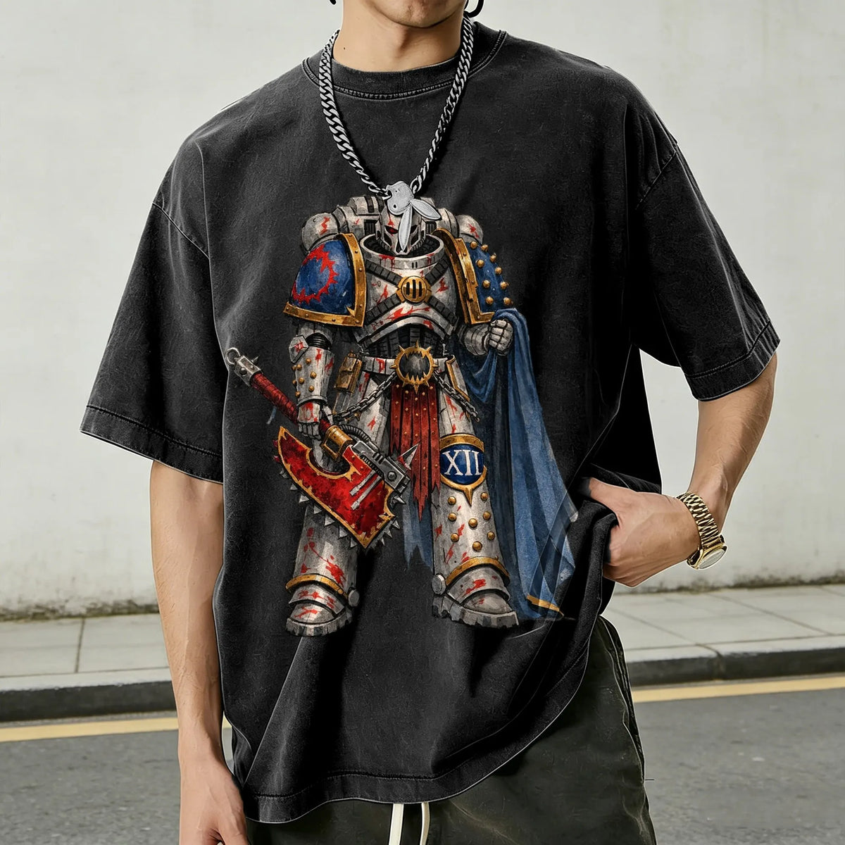 WH40K-Unisex Anime Inspired Vintage Washed T-Shirt