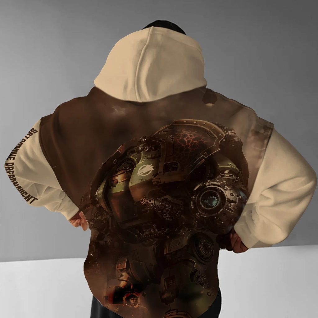 WH40K Game  Streetwear Vintage Hoodie-Saturnine Dreadnought