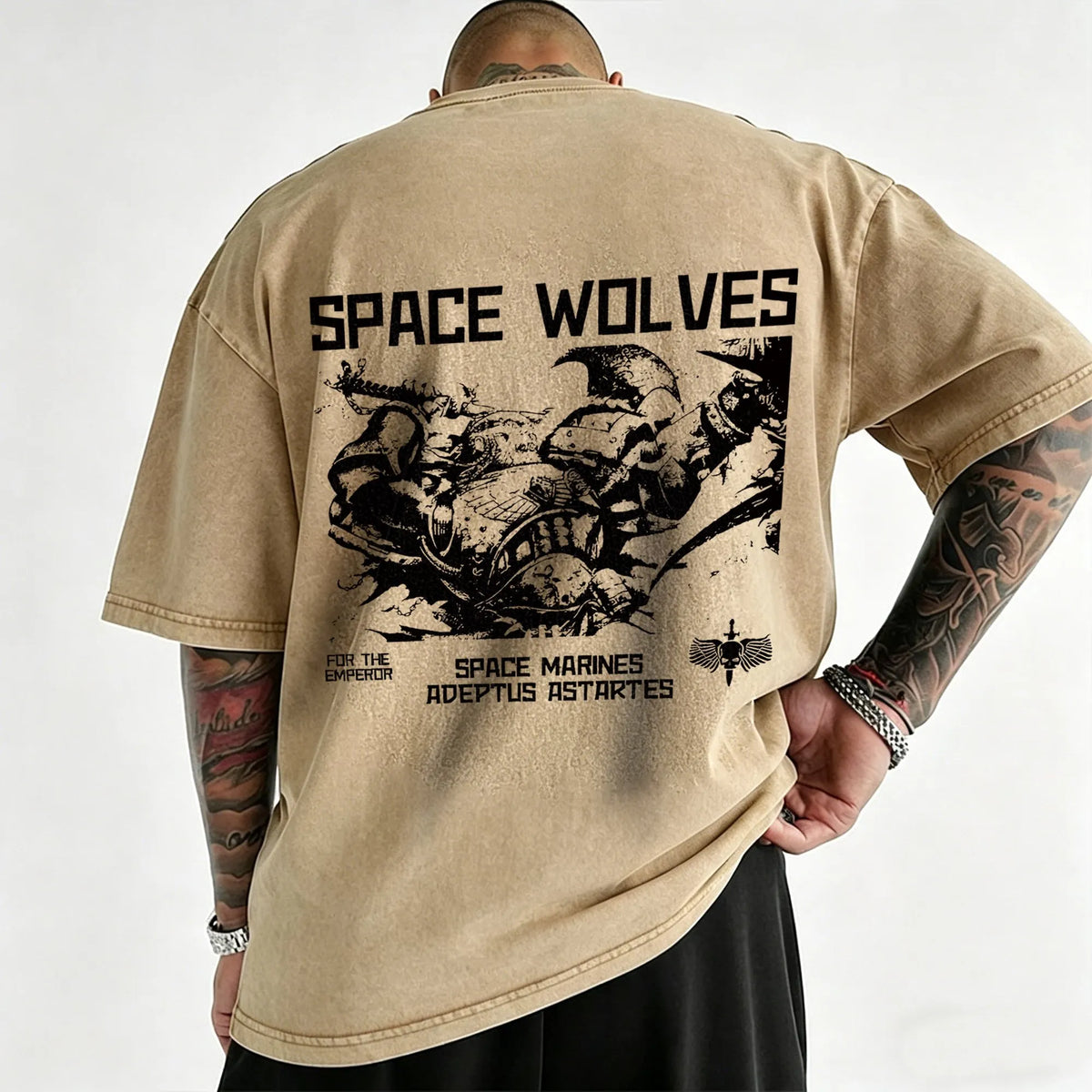 WH40K-Unisex Anime Inspired Vintage Washed T-Shirt