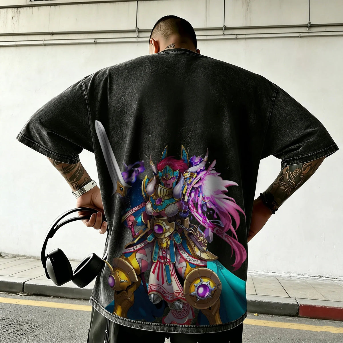 WH40K-Unisex Anime Inspired Vintage Washed T-Shirt
