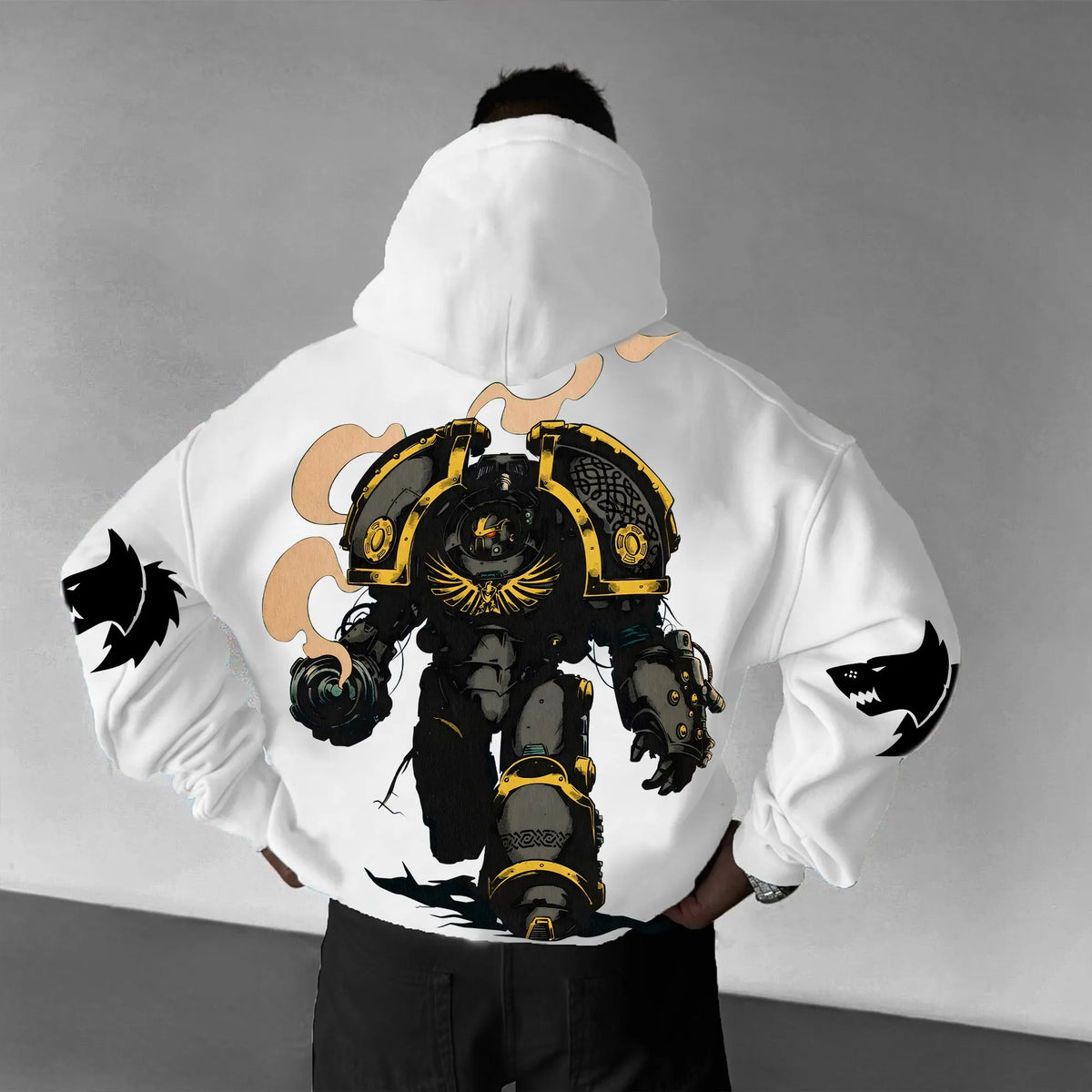Unisex Anime Graphic Streetwear Vintage Plush Hoodie | WH40K