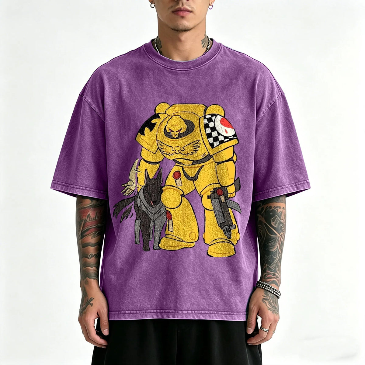 WH40K-Unisex Anime Inspired Vintage Washed T-Shirt