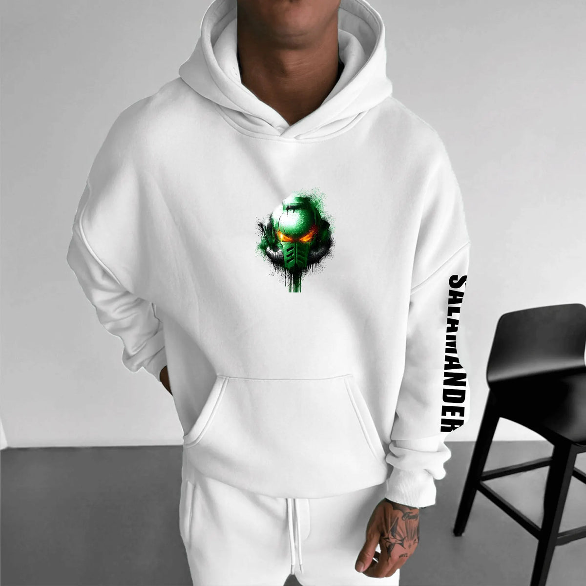 Salamanders-WH40K Game  Streetwear Vintage Plush Hoodie