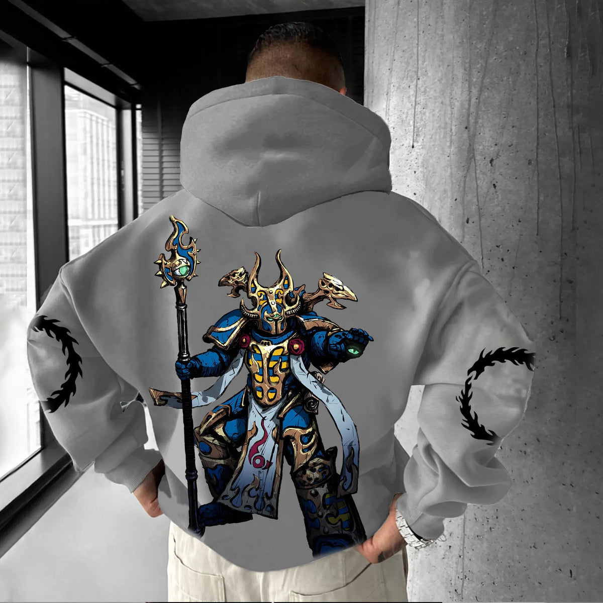 Unisex Anime Graphic Streetwear Vintage Plush Hoodie | WH40K