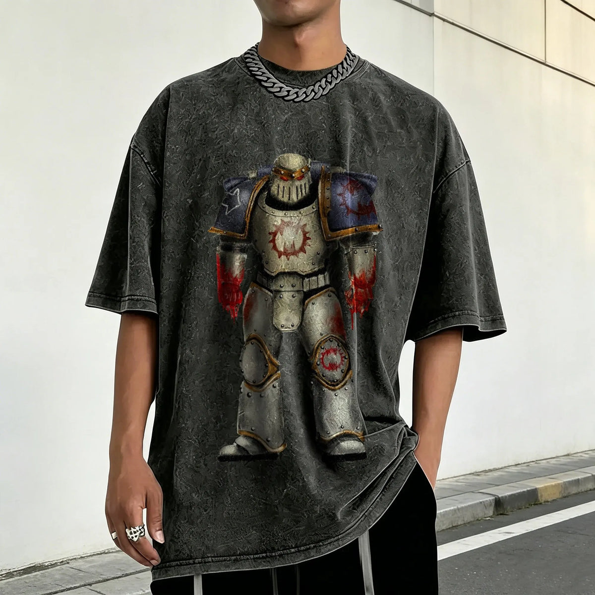 WH40K-Unisex Anime Inspired Vintage Washed T-Shirt