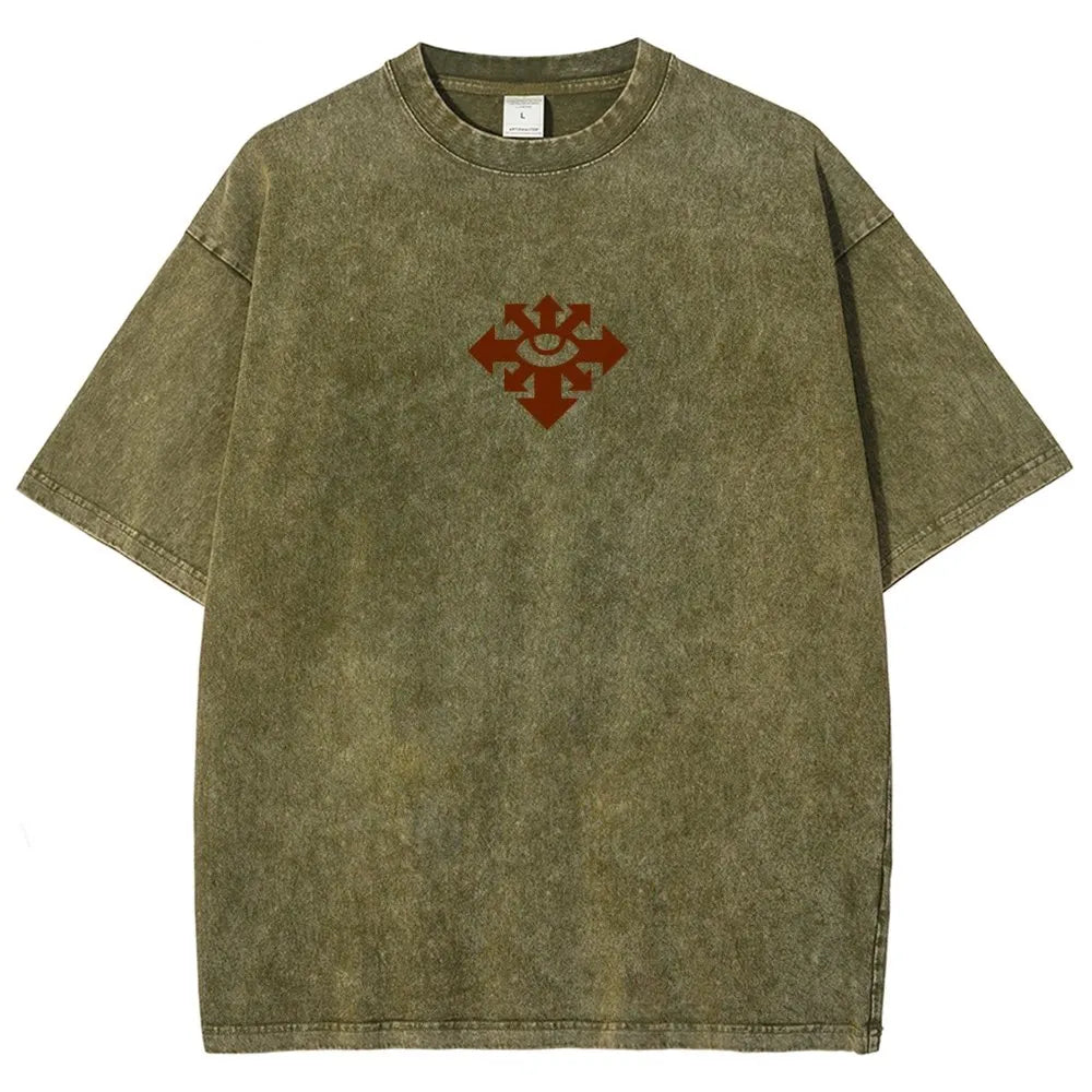 Vintage Casual Washed T-Shirt 丨WH40K