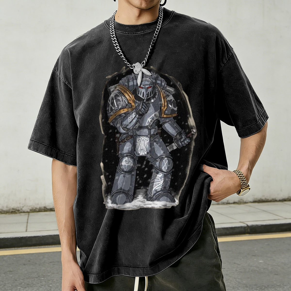 WH40K-Unisex Anime Inspired Vintage Washed T-Shirt