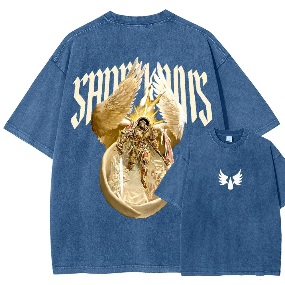 Sanguinius Unisex Fit Washed T-Shirt 丨WH40K