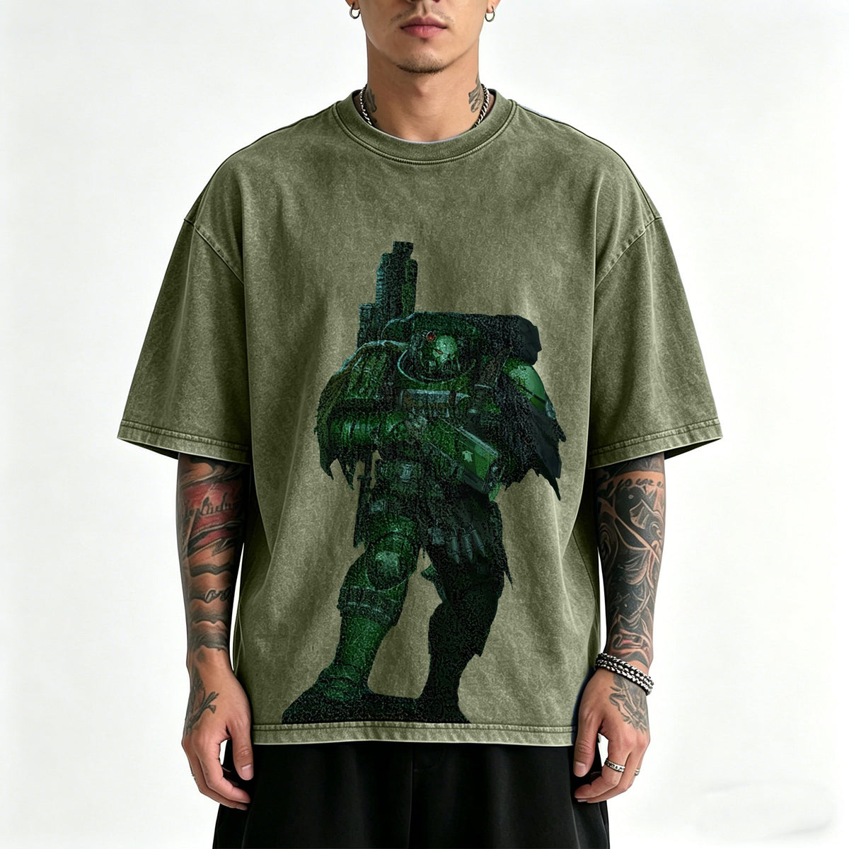 WH40K-Unisex Anime Inspired Vintage Washed T-Shirt