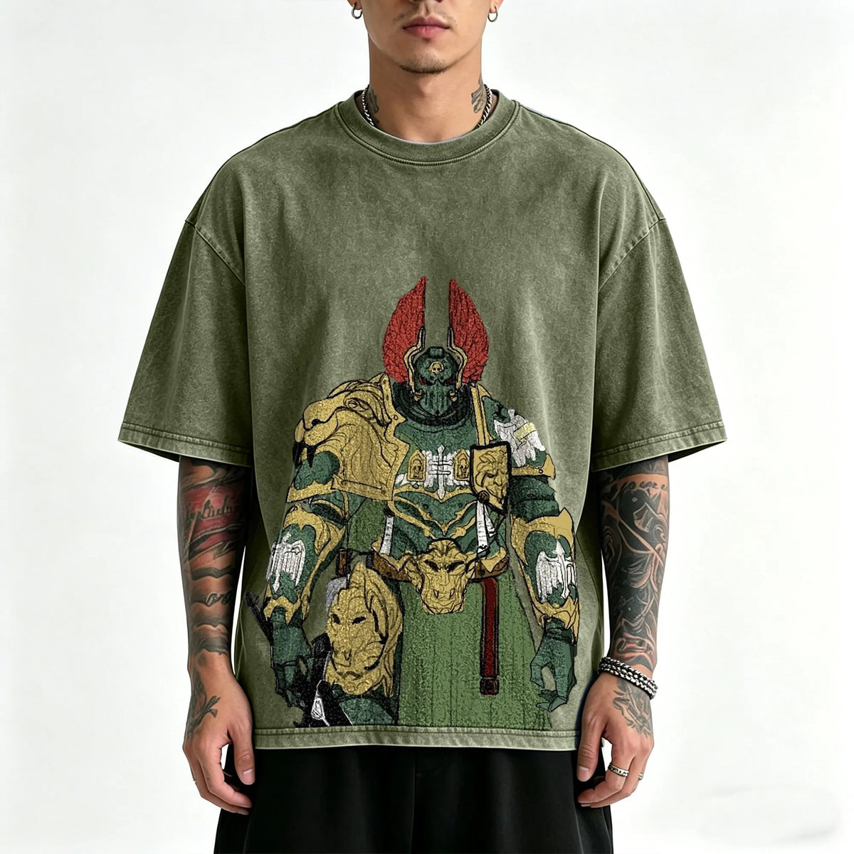 WH40K-Unisex Anime Inspired Vintage Washed T-Shirt