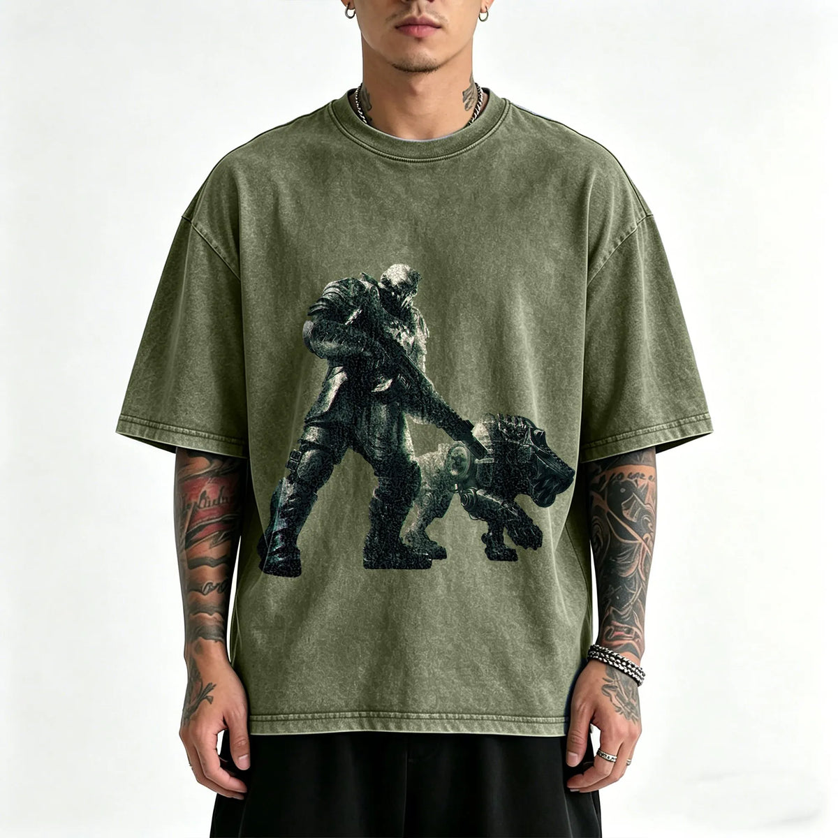 WH40K-Unisex Anime Inspired Vintage Washed T-Shirt