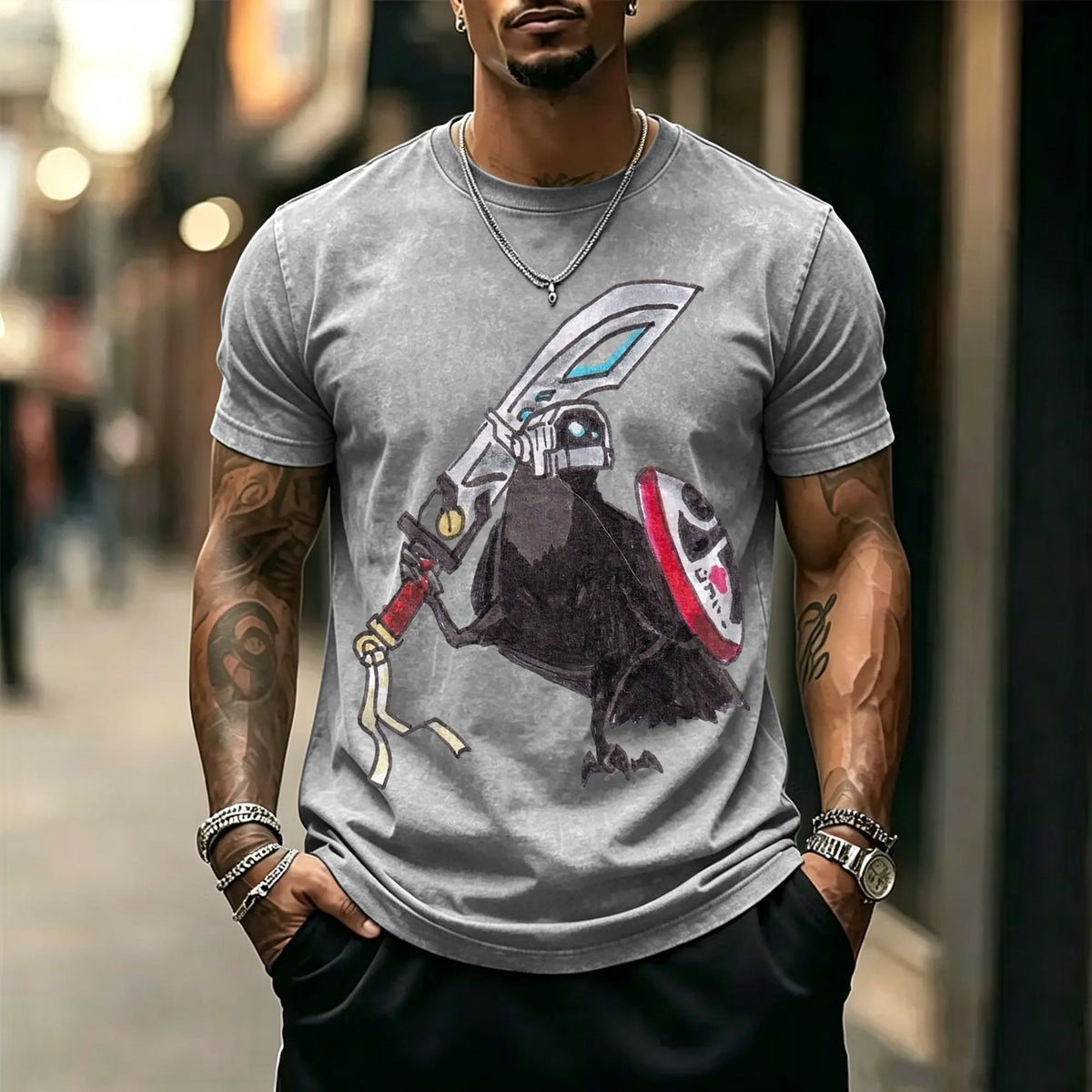 WH40K-Unisex Anime Inspired Vintage Washed T-Shirt