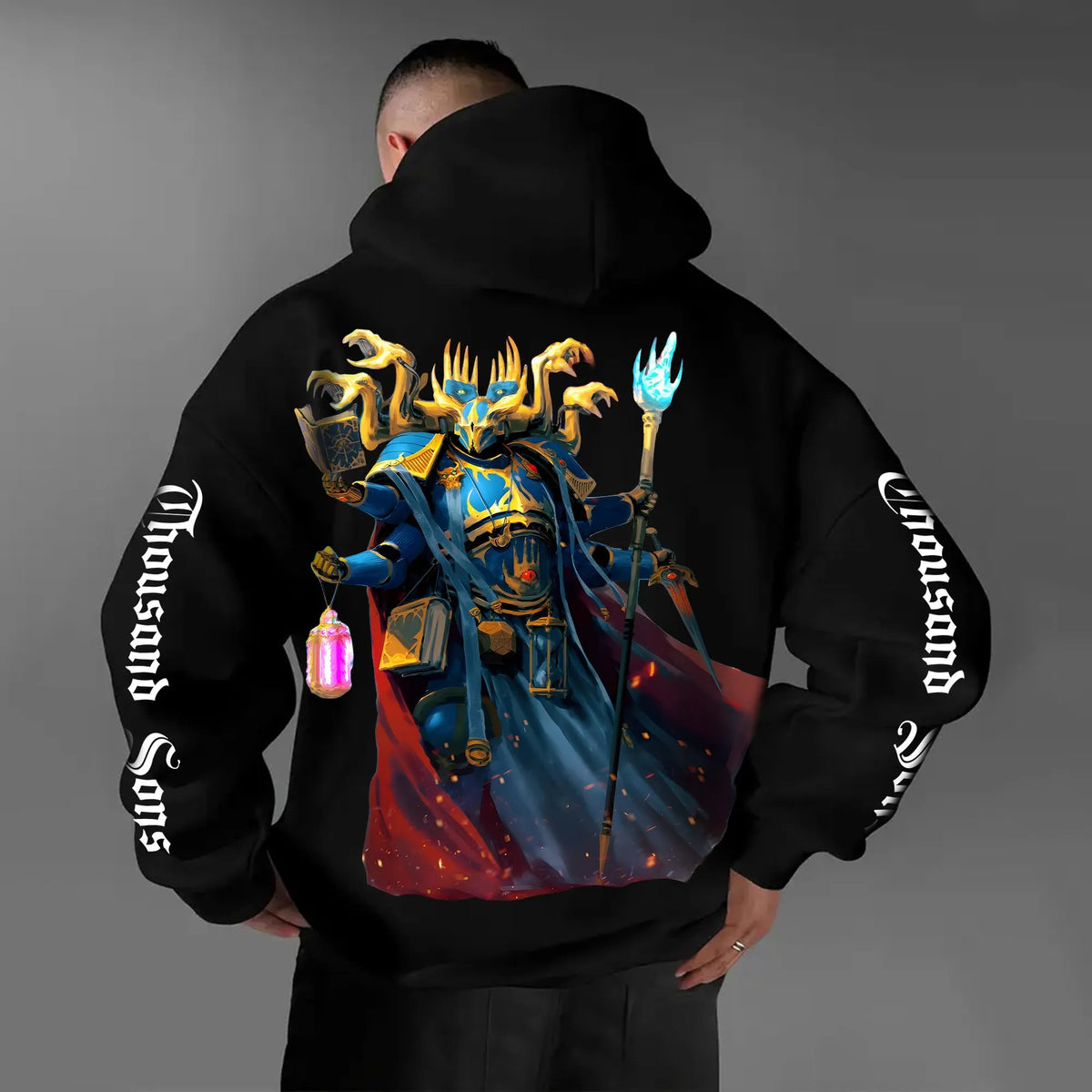 Unisex Anime Graphic Streetwear Vintage Plush Hoodie | WH40K