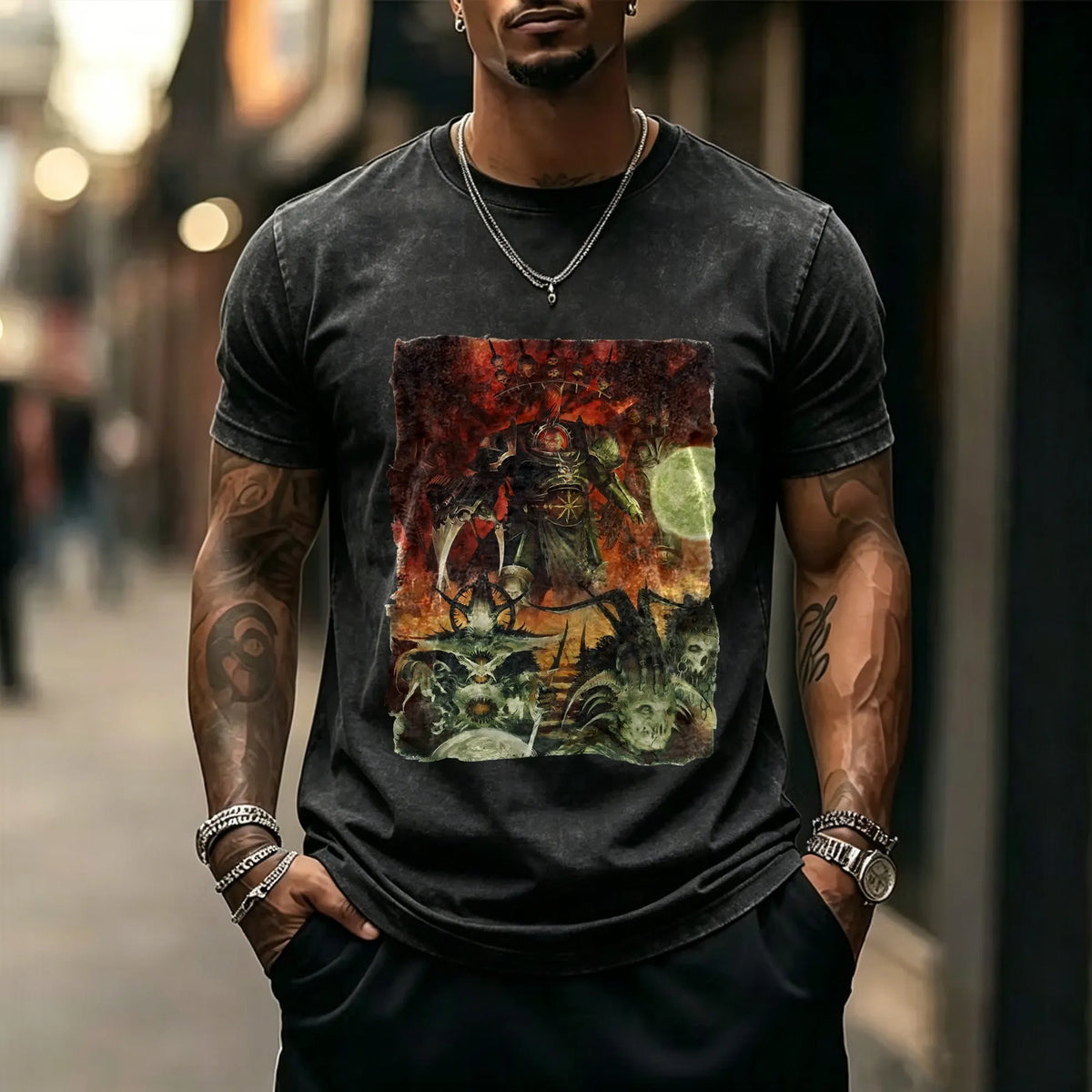 WH40K-Unisex Anime Inspired Vintage Washed T-Shirt