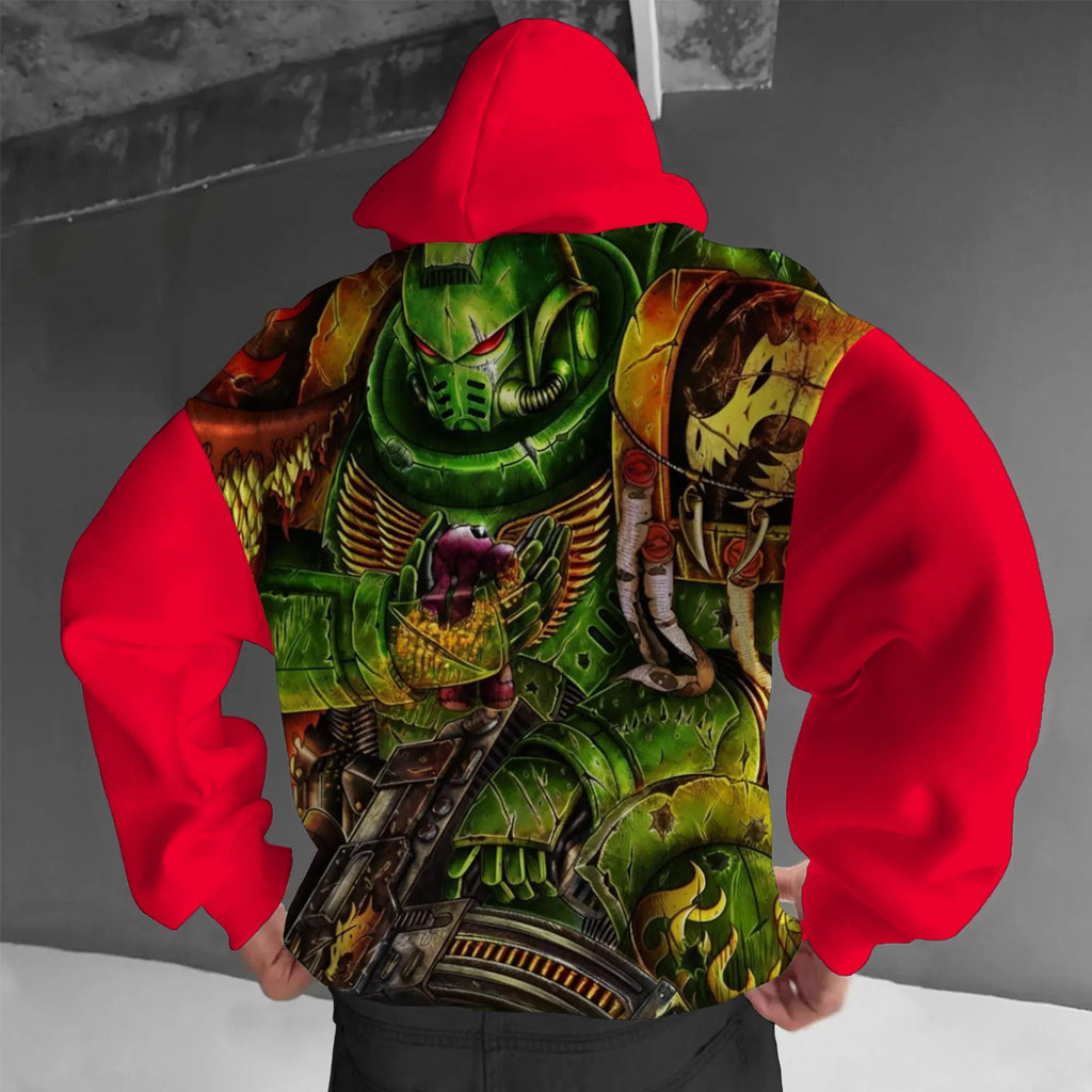Salamanders-WH40K Game  Streetwear Vintage Plush Hoodie