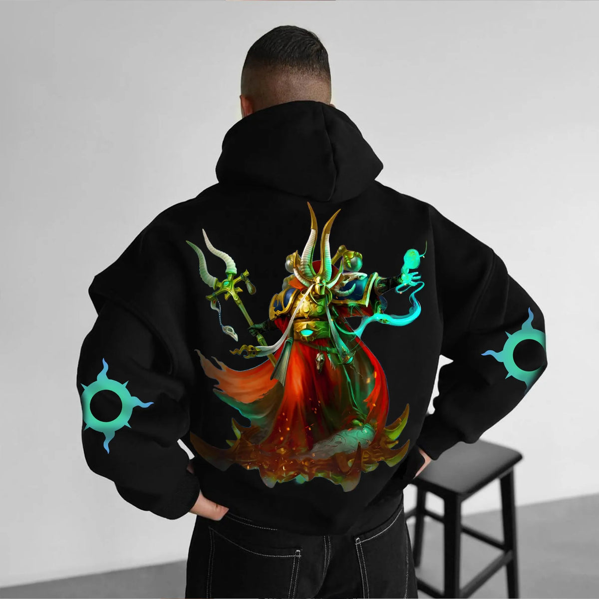 Unisex Anime Graphic Streetwear Vintage Plush Hoodie | WH40K